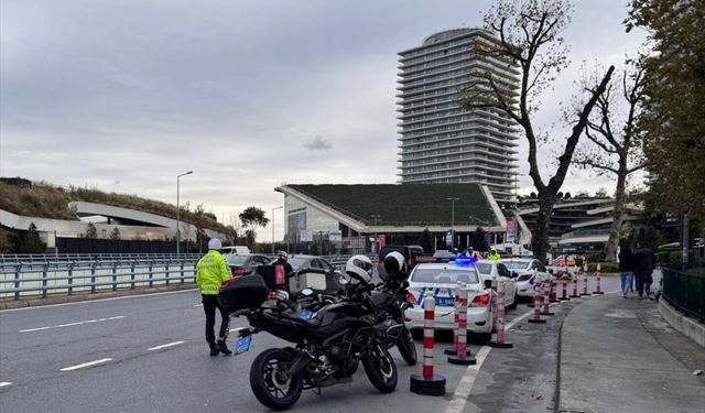 Beşiktaş'ta dron destekli yaya geçidi denetimi yapıldı