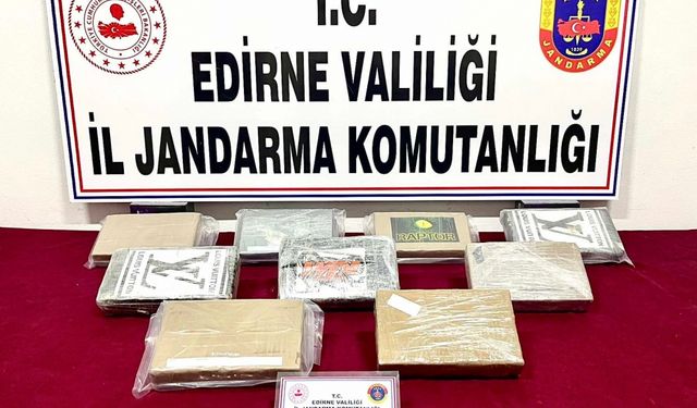 Edirne'de bir tırda 10 kilogram kokain ele geçirildi