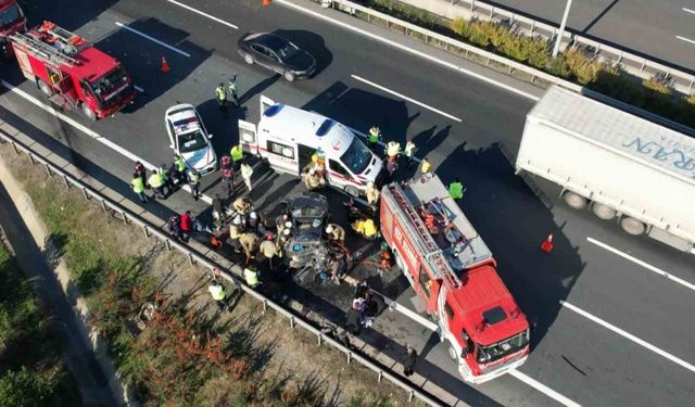 Kuzey Marmara Otoyolu’nda feci kaza: 6 yaralı