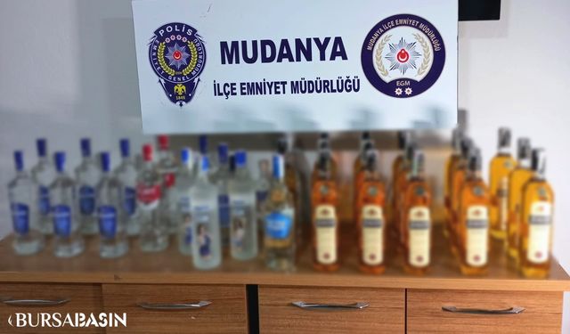Mudanya'da Yılbaşı Operasyonu: 42 Litre Kaçak Alkol, 2 Gözaltı