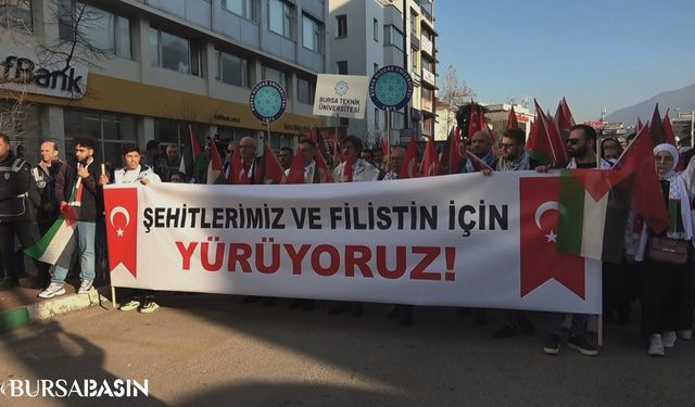 Bursa Üniversitelerinden Güçlü Duruş: Şehitler ve Filistin İçin Yürüdüler