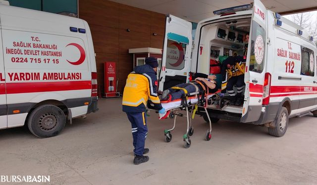Bursa'da İnşaat İşçisi Kaza Geçirerek Hastaneye Kaldırıldı