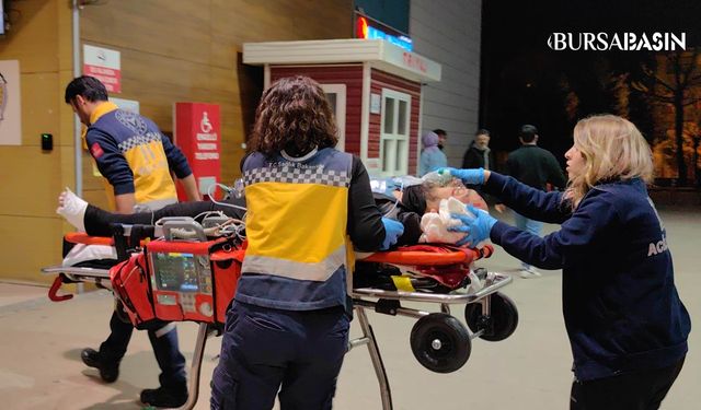 İnegöl'de Kavşak Kazasında Motosiklet Sürücüsü Ağır Yaralandı