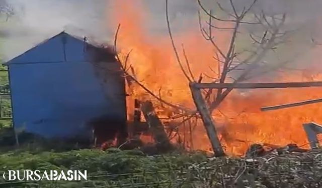 Bursa'da Baraka Yangını İtfaiyenin Hızlı Müdahalesiyle Söndü