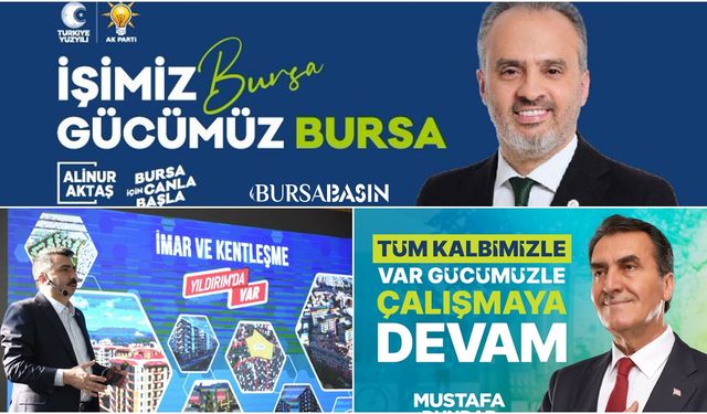 Bursa'da AK Partili Belediye Başkanlarına Billboard Şoku