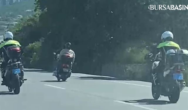 Mudanya'da Kaçan Motosiklet Sürücüsü Trafiği Tehlikeye Soktu