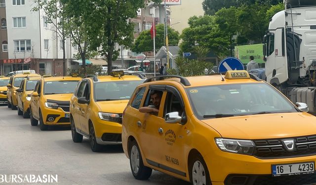 Mudanya'da Bıçaklanan Taksici İçin Şoförlerden Konvoy