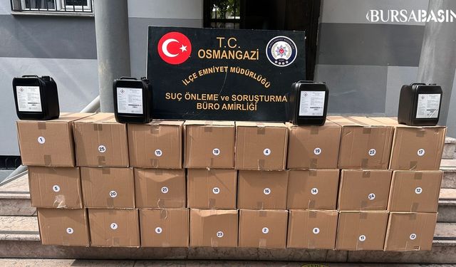 Osmangazi'de Kaçak Alkol Operasyonu: 500 Litre Ele Geçirildi