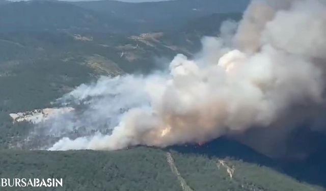 Orhaneli’deki Yangının Boyutu Havadan Görüntülendi