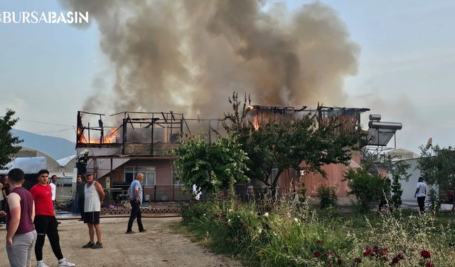 Orhangazi'de İşçilerin Kaldığı Ev Yangında Küle Döndü