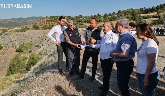 Büyükorhan'da Orman Yangınında Vali Demirtaş İncelemelerde