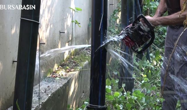 Kestel'in Gözede Köyü Sakinleri Su Borularını Kesti