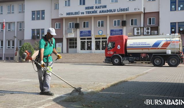 İnegöl Belediyesi Okullarda Temizlik Çalışmaları