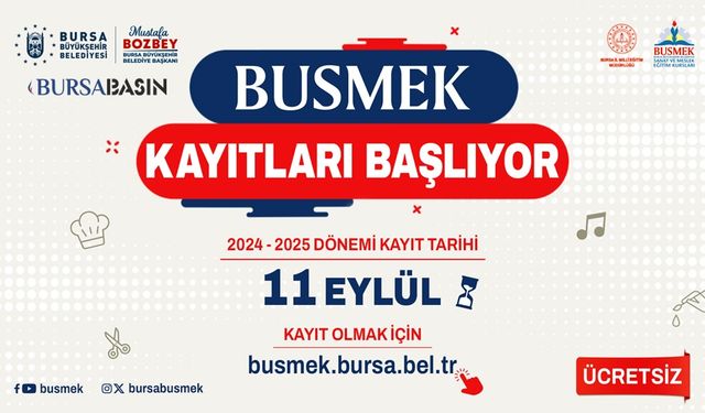 BUSMEK’te yeni eğitim dönemi kayıtları başladı