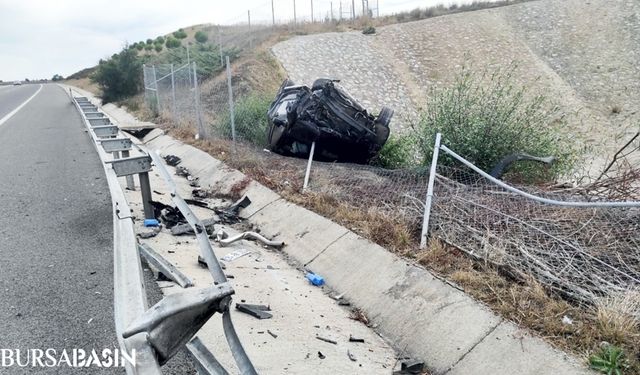 İstanbul-İzmir Otoyolunda Takla Atan Otomobilde Sürücü Yaralandı