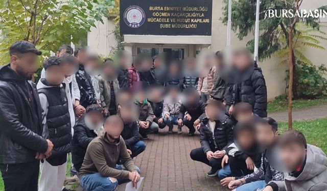 Bursa'da Kaçak Göçmen Operasyonu: 34 Göçmen Yakalandı