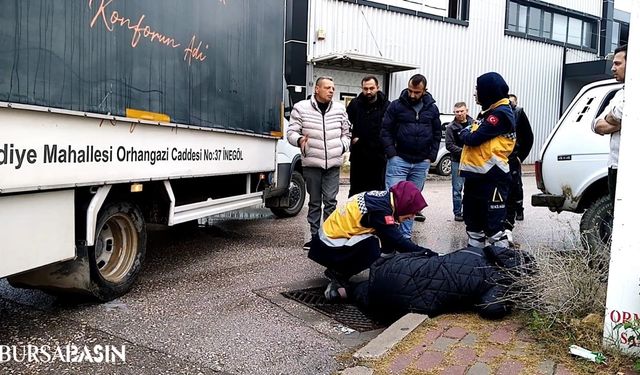 İnegöl'de Kamyonet Çarpan Yaya Kadın Yaralandı