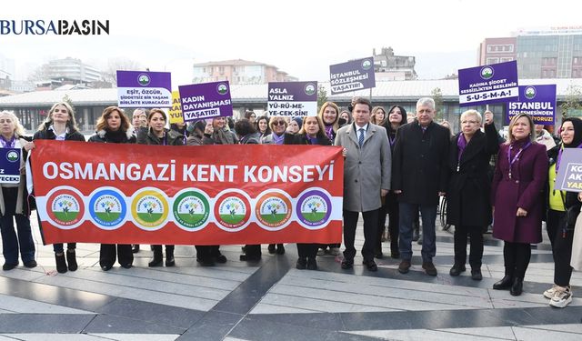 Osmangazi'de Kadına Yönelik Şiddete Karşı Güçlü Mesaj