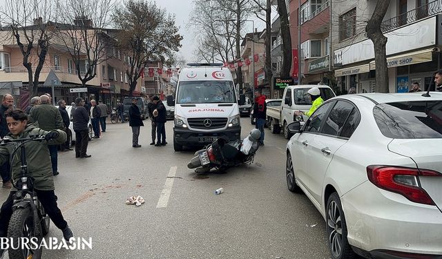 İznik'te Yağış Nedeniyle Kayganlaşan Yolda Motosiklet Kazası