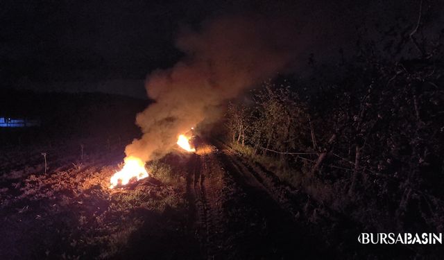 İnegöl’de Don Zararı: Çiftçiler Ateş Yakarak Ağaçları Koruyor
