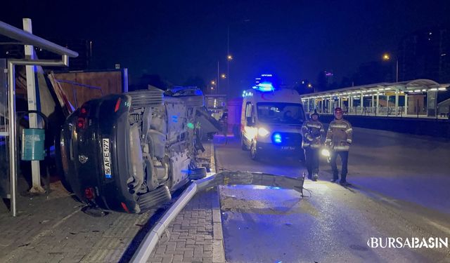 Bursa Nilüfer'de Araç Takla Attı: 1 Ölü, 1 Yaralı