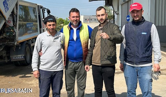 Karacabey’de çöpe atılan altınlar bulunarak sahibine verildi