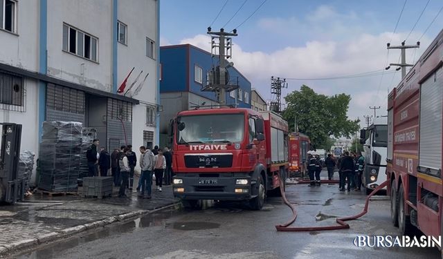 Nilüfer’de fabrika yangını söndürüldü, can kaybı yok