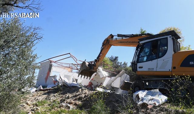 Osmangazi’de 25 kaçak yapı yıkıldı