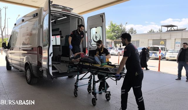 İnegöl’de çatıdan düşen kadın hastaneye kaldırıldı