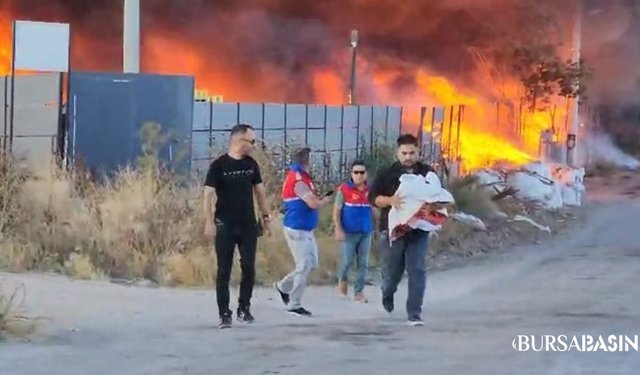 Yangın Ortasında Türk Bayrağına Duygusal Kurtarış