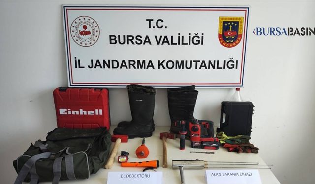 İnegöl’de Eski Kilise Bölgesinde Kaçak Kazıya Suçüstü