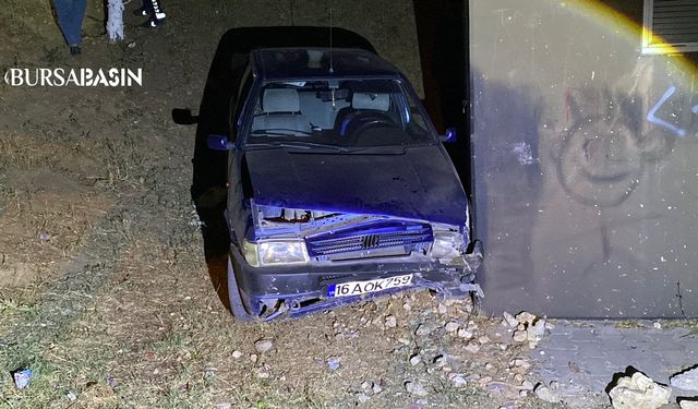 Bursa İnegöl'de Otomobil Şarampole Uçtu