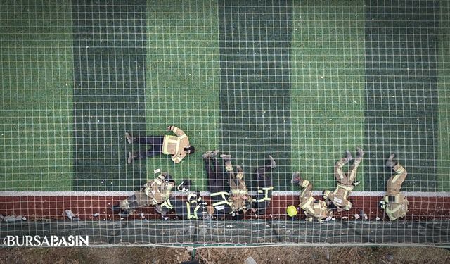 Bursa'da Kahraman itfaiyeciler böyle dinlendi