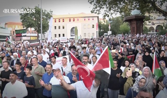 Bursa’da Binler Gazze İçin Yürüdü