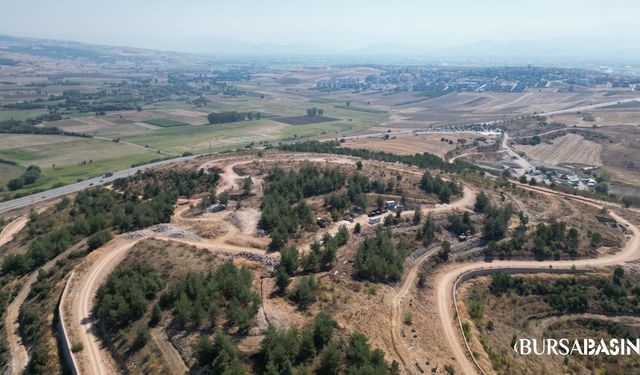 İnegöl Millet Bahçesi’nde altyapı çalışmaları sürüyor