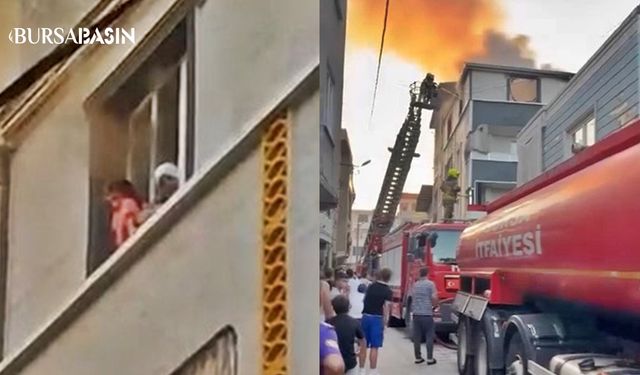 Bursa’da yangında anneanne torununu pencereden attı
