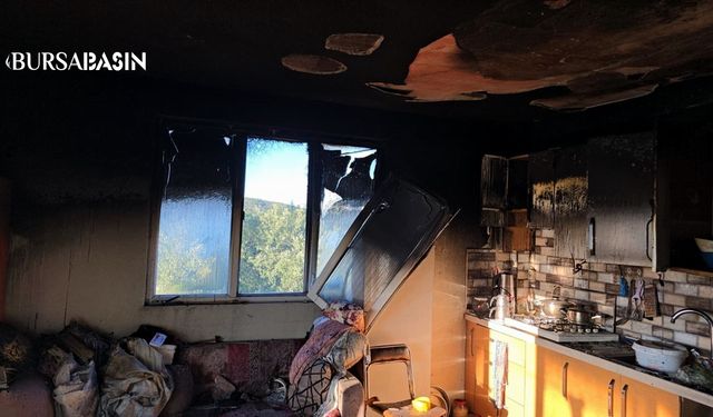 Mudanya’da Alevler Mutfağı Kullanılamaz Hale Getirdi