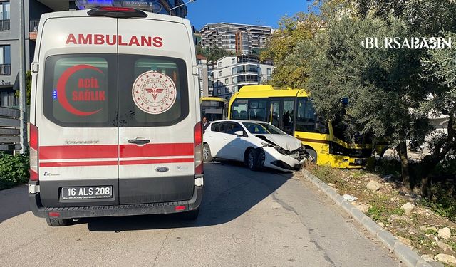 Bursa’da Otobüsle Otomobil Çarpıştı: 2 Yaralı