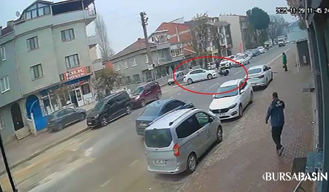 Bursa İnegöl’de Motosiklet Kazası Kameraya Yansıdı