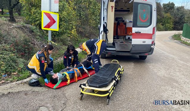 Mudanya’da Bisikletli Genç Virajda Su Kanalına Uçtu