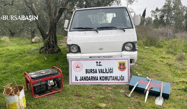 İznik’te Kaçak Kazıya Jandarma Suçüstü Müdahale