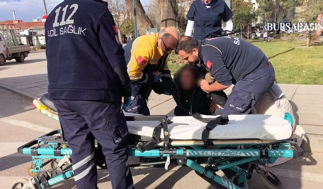 İnegöl’de Yaya Geçidinde Korkutan Kaza