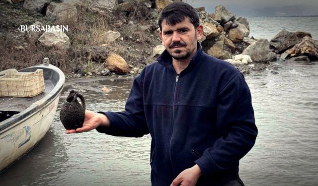 İznik Gölü’nde Ağa Takılan Küp Heyecan Yarattı