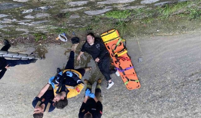 Yıldırım’da Dereye Düşen Adam Kalp Masajıyla Döndü