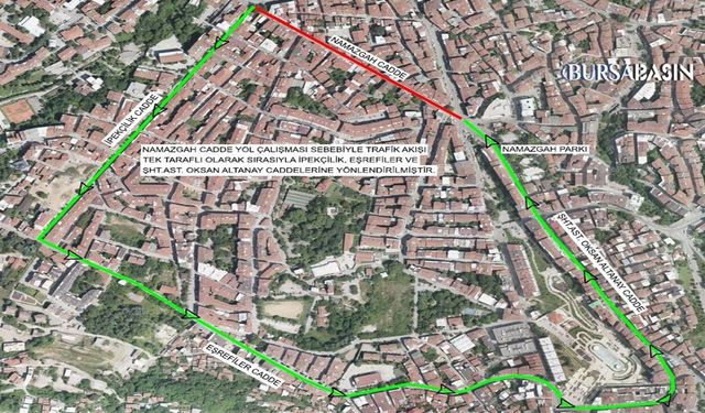 Bursa Namazgah Caddesi’nde Asfalt Çalışması Başlıyor
