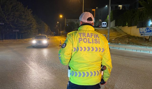 Mudanya’da Bayram Öncesi Gece Trafik Denetimi