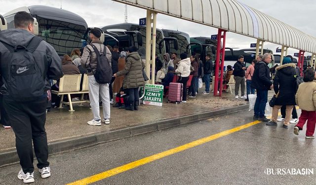 Bursa Terminali’nde Bayram Dönüş Yoğunluğu
