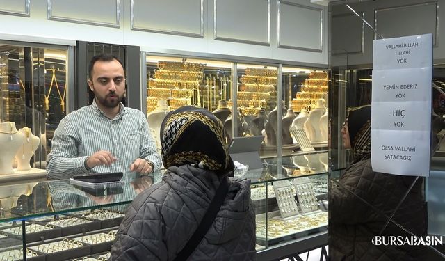 Bursa’da Altın Tükendi Esnaf Yazı Astı