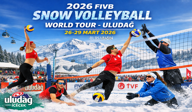 Uludağ’da Kar Voleybolu Dünya Turu Heyecanı