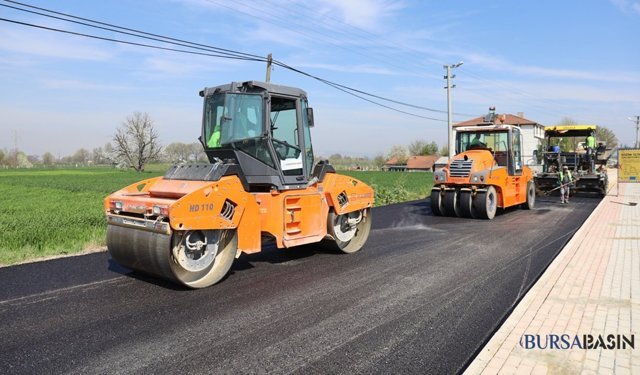 İnegöl Kulaca’da Yol Çalışması Tamamlanıyor